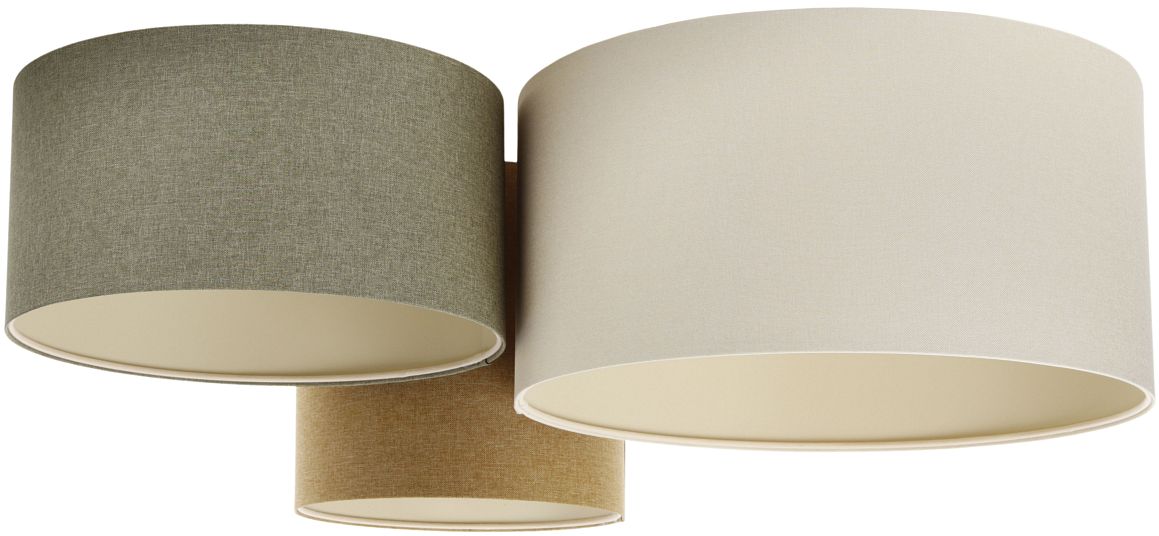 BPS Koncept Boho Ellegant lámpara de techo 3x60 W verde-marrón-beige 080-069