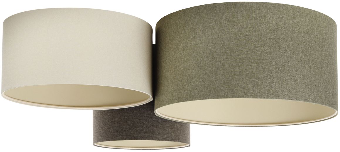 BPS Koncept Boho Ellegant lámpara de techo 3x60 W verde-marrón 080-077