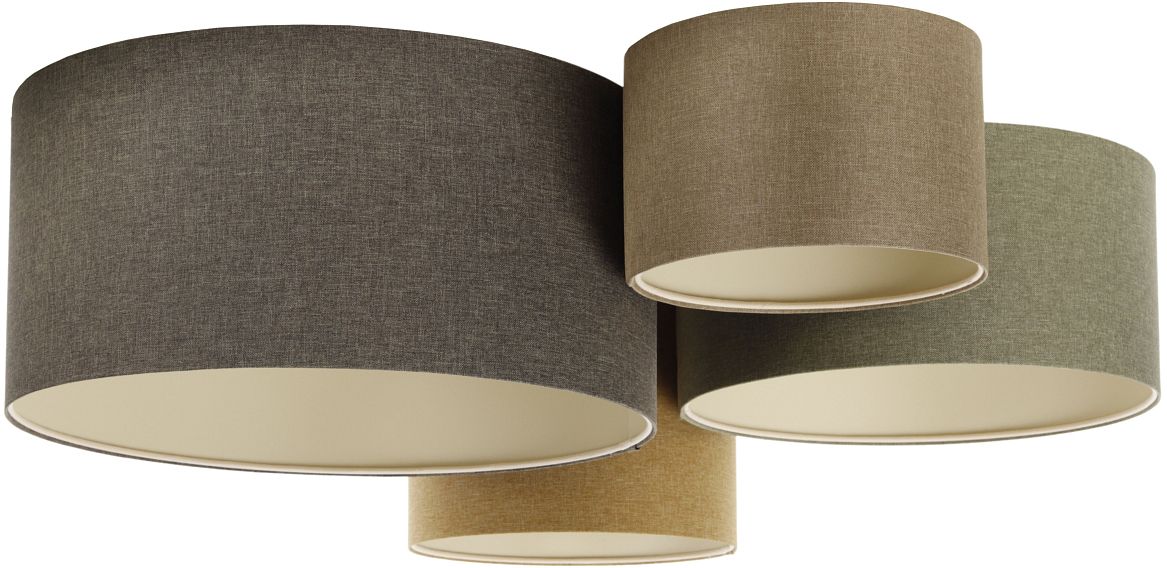 BPS Koncept Boho Ellegant lámpara de techo 4x60 W verde-marrón 084-072