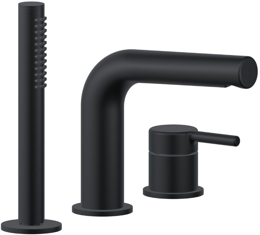 Excellent Pi grifo de bañera y ducha en bañera negro AREX.1234BL