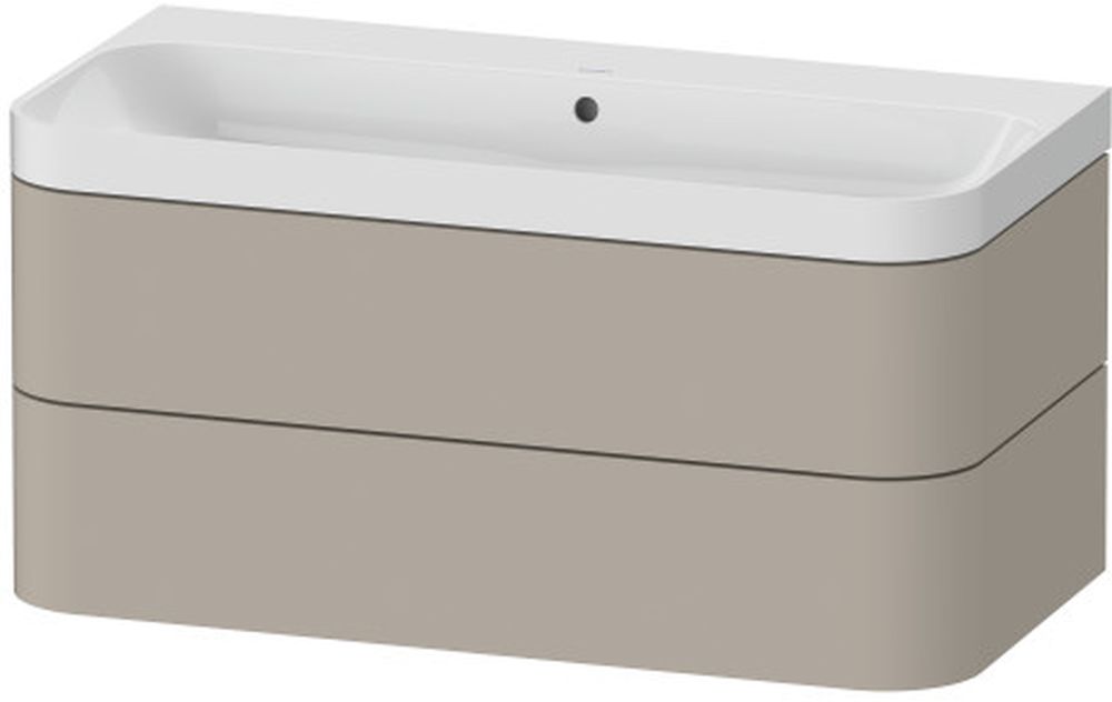 Duravit Happy D.2 lavabo con mueble 97.5 cm gris HP4348N6060
