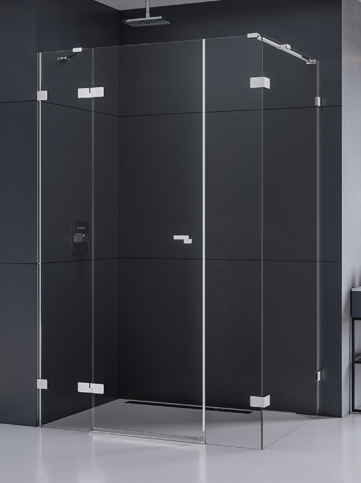 New Trendy Eventa cabina de ducha 110x90 cm rectangular cromo brillo/vidrio transparente EXK-4559