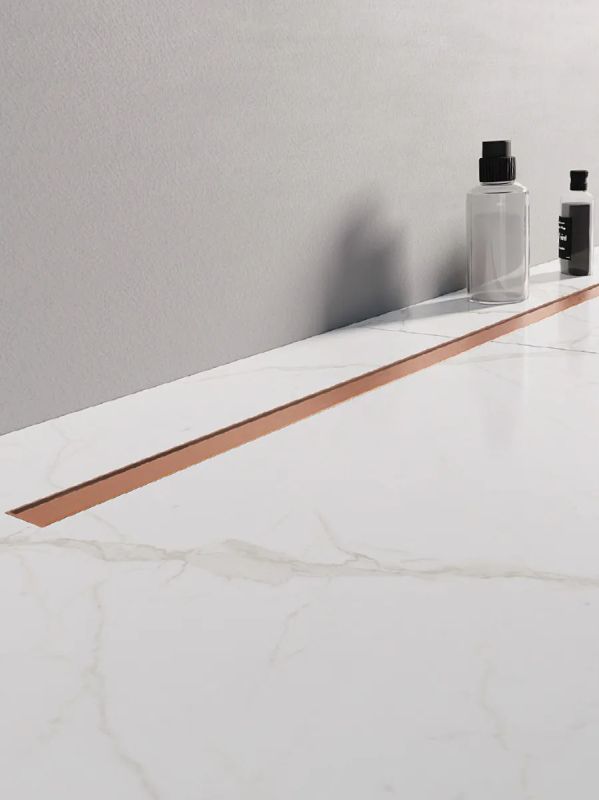 New Trendy Visio Slim Copper Brushed desagüe lineal 80 cm OL-0098