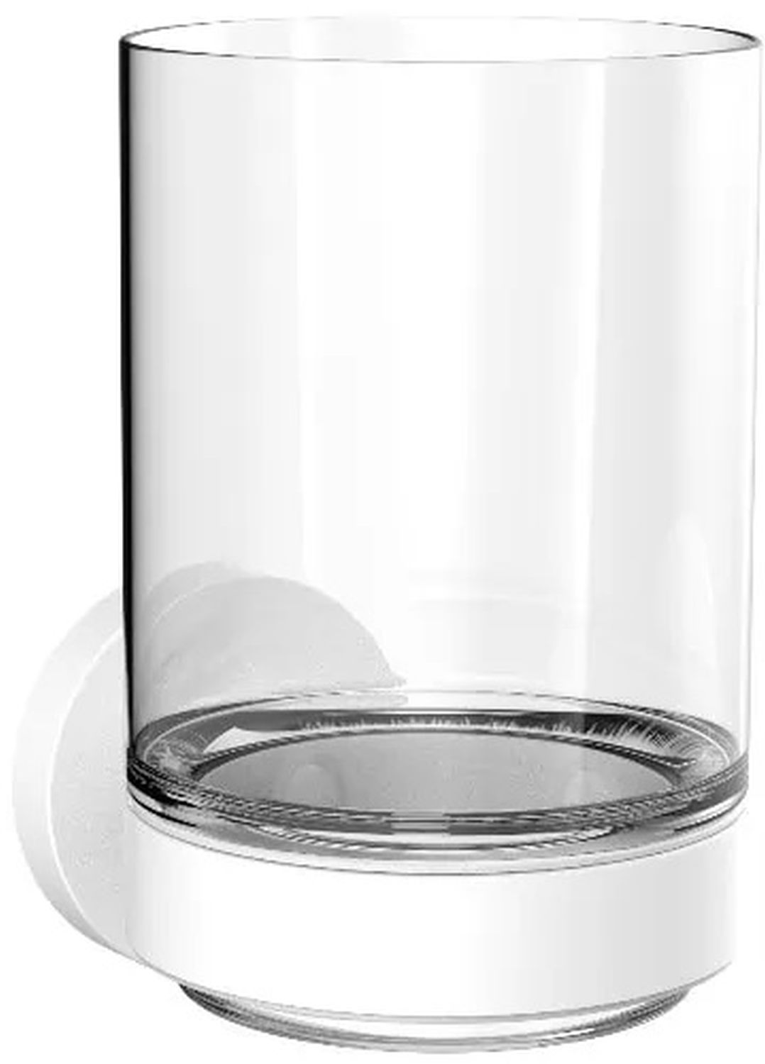 Emco Round recipiente para cepillos de dientes blanco-transparente 432013900