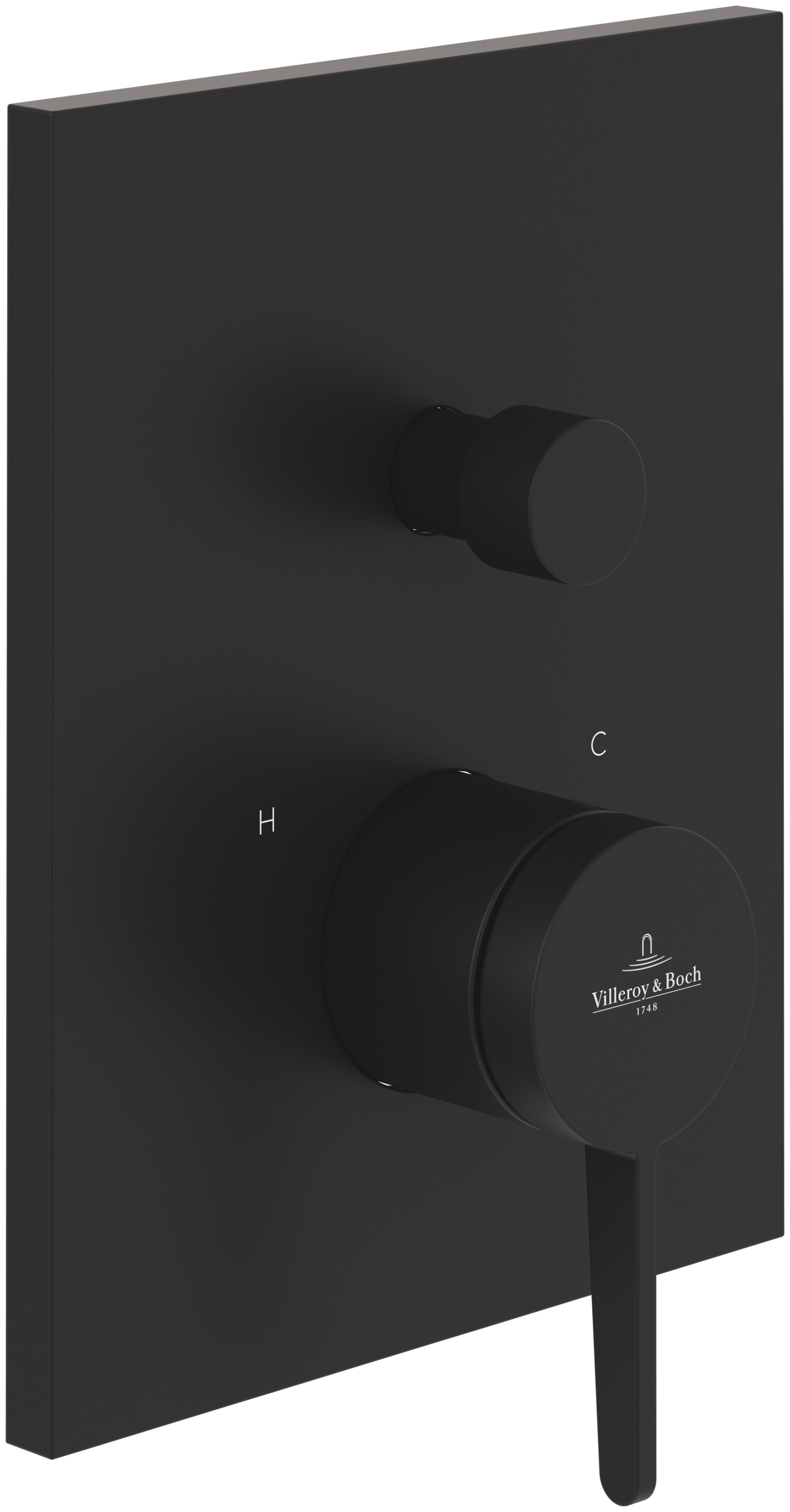 Villeroy & Boch Conum grifo de bañera y ducha empotrado negro TVT127001000K5