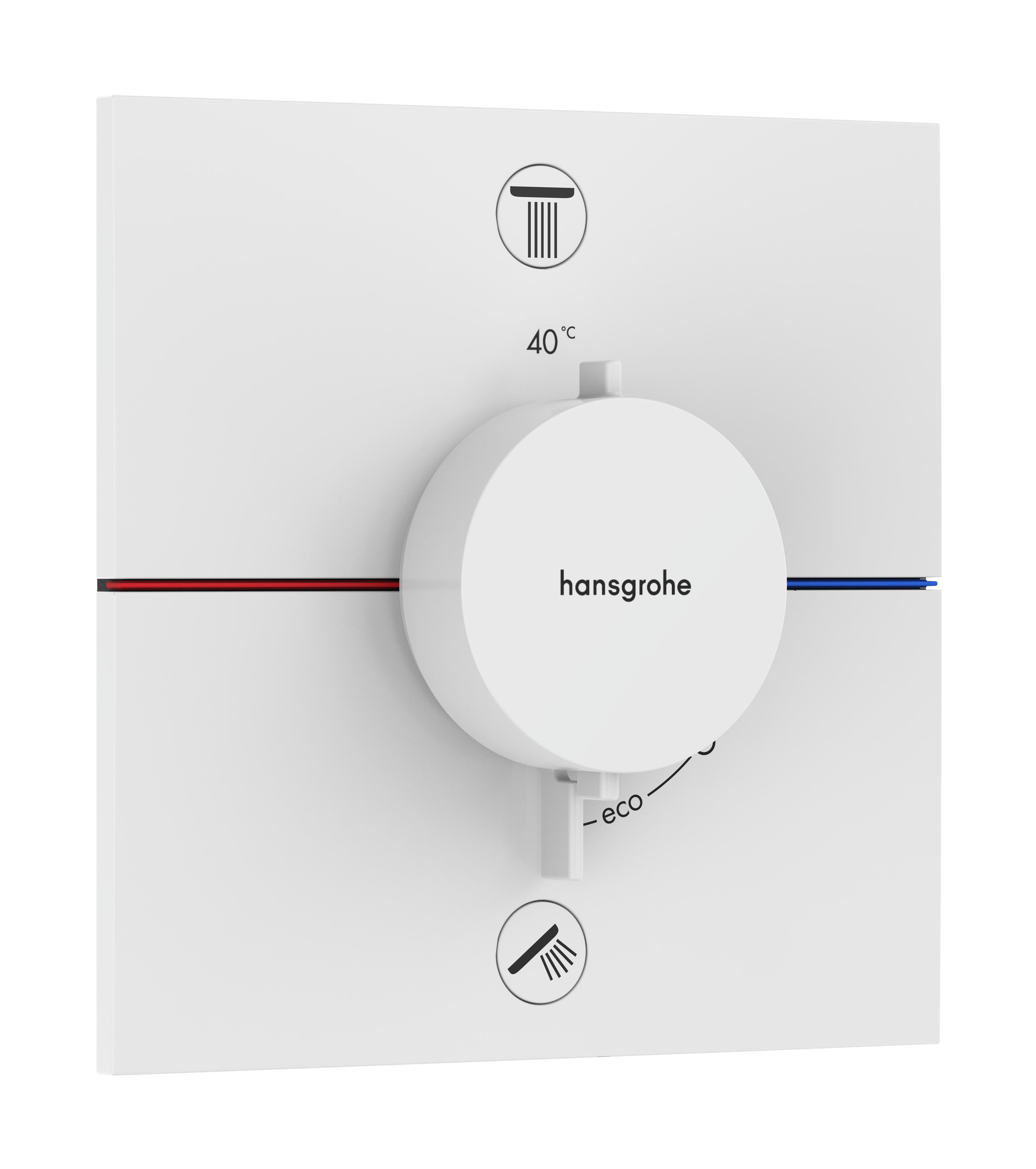 Hansgrohe ShowerSelect Comfort E grifo de bañera y ducha empotrado con termostato blanco 15578700
