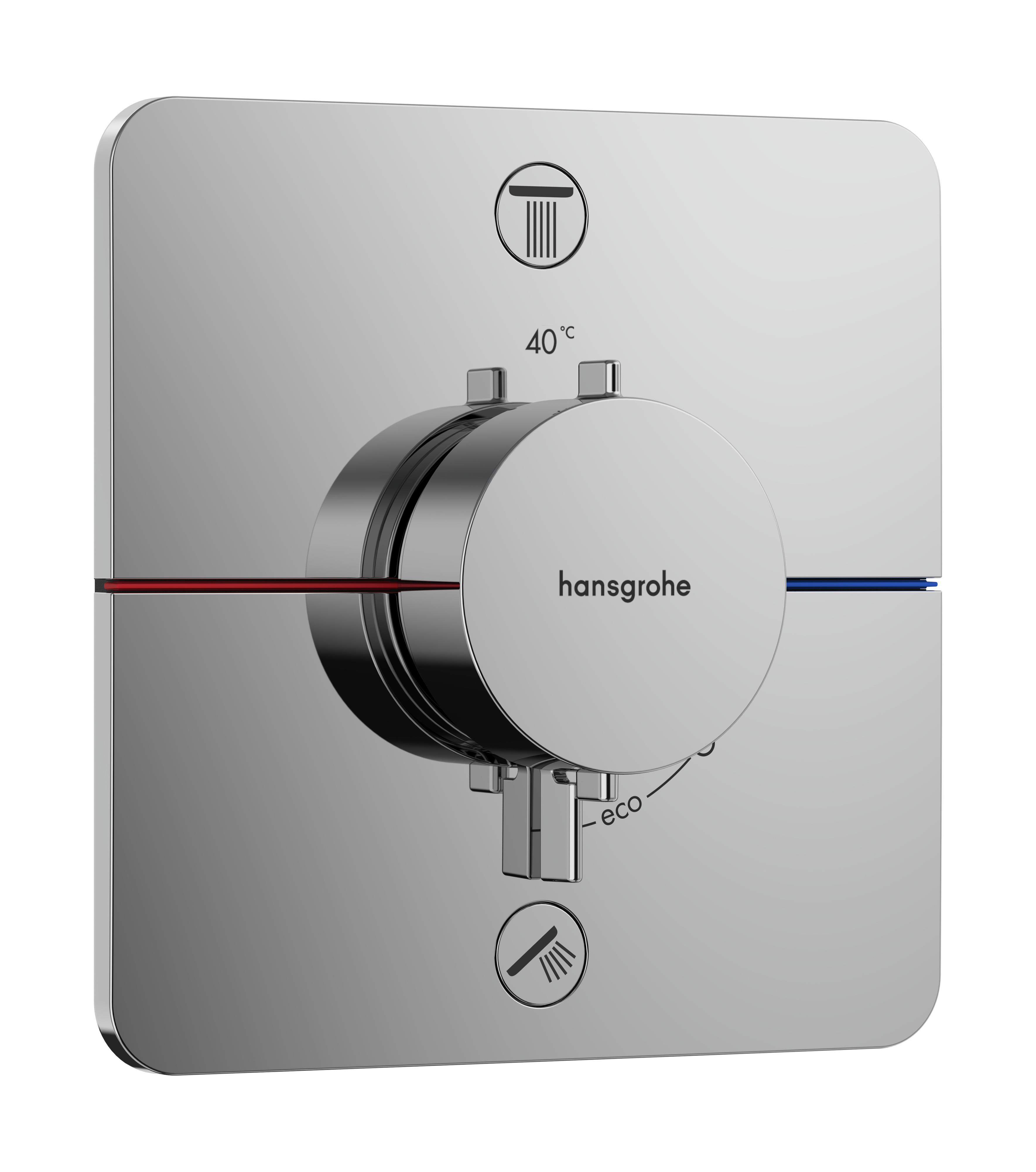Hansgrohe ShowerSelect Comfort Q grifo de bañera y ducha empotrado con termostato cromo 15586000