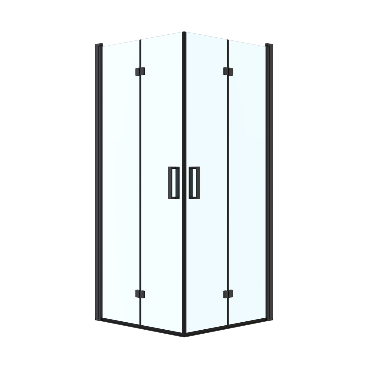 Oltens Byske cabina de ducha 80x80 cm cuadrada negro mate/vidrio transparente 20001300