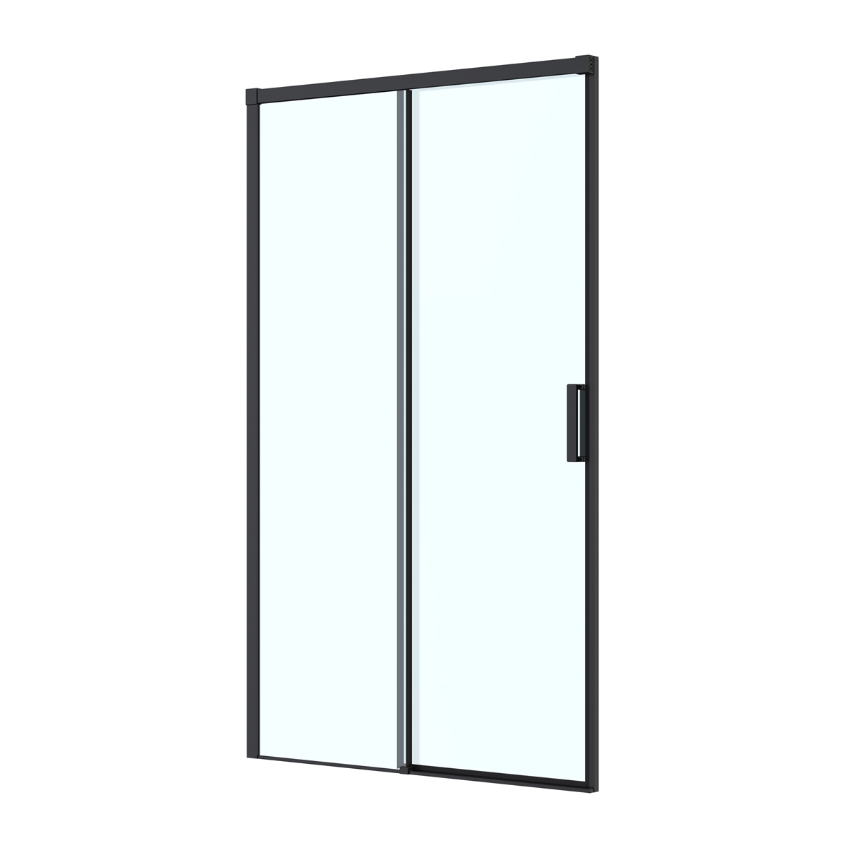 Oltens Breda puerta de ducha 120 cm corredera negro mate/vidrio transparente 21212300