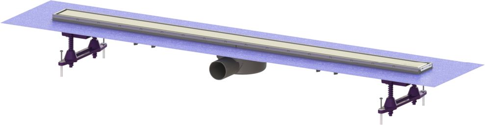 Kessel Linearis Compact desagüe de ducha 105 cm acero 45600.66FM