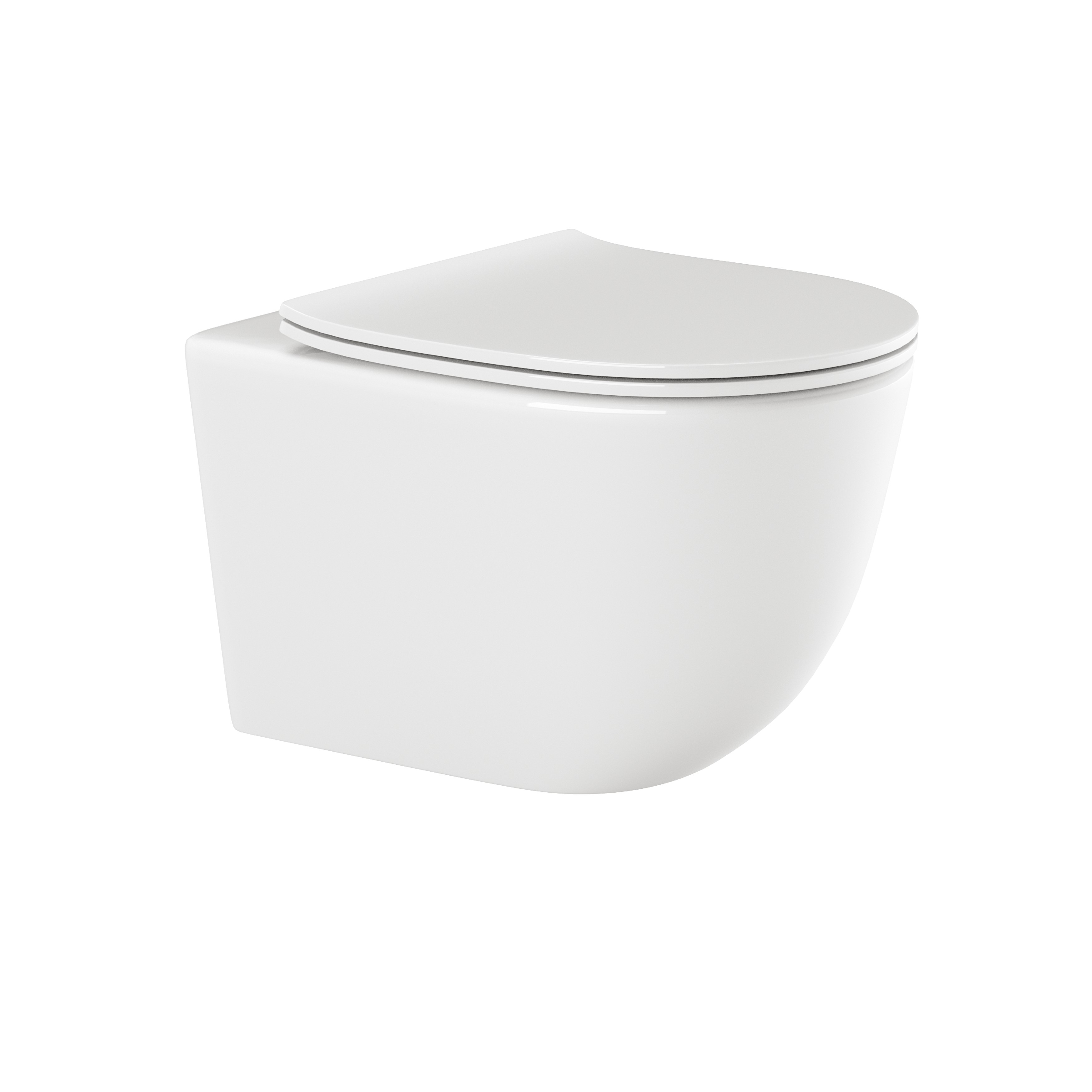 Invena Tinos taza de inodoro suspendido sin reborde blanco CE-91-001-W