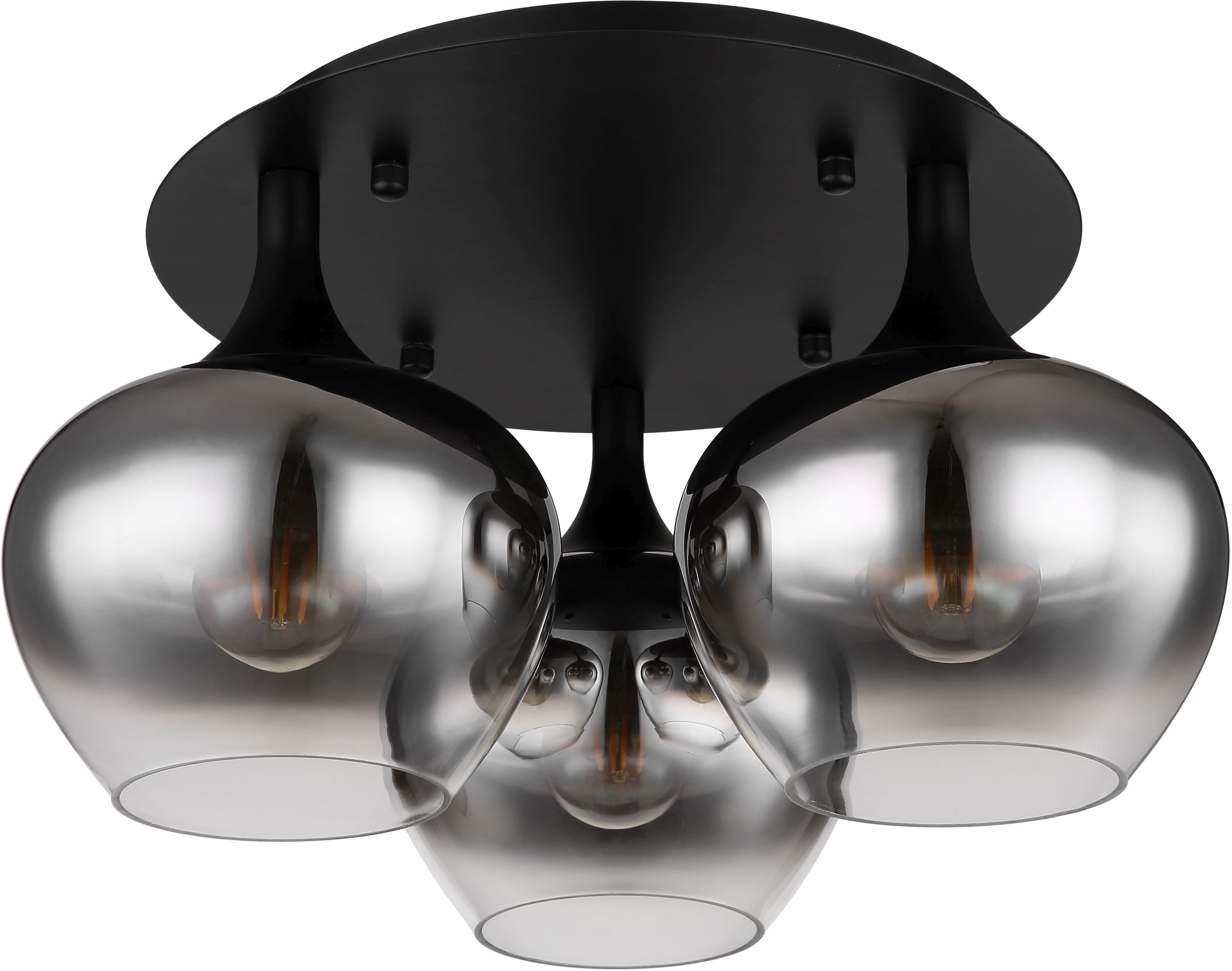 Globo Lighting Maxy lámpara de techo 3x40 W negro-ahumado 15548-3D