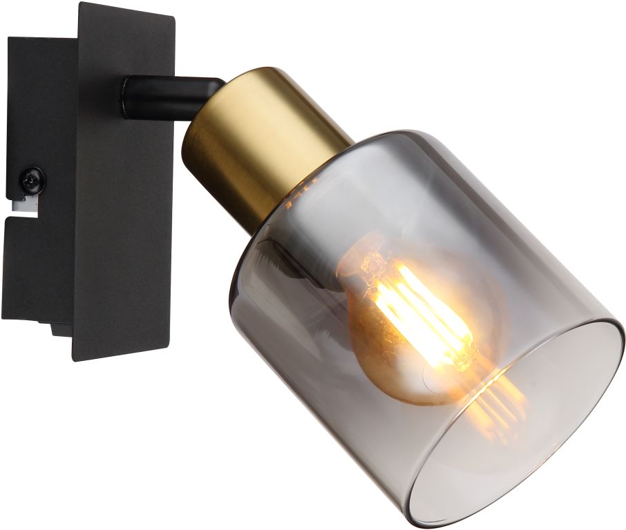 Globo Lighting Hollys lámpara de pared 1x40 W negro-oro 54310-1