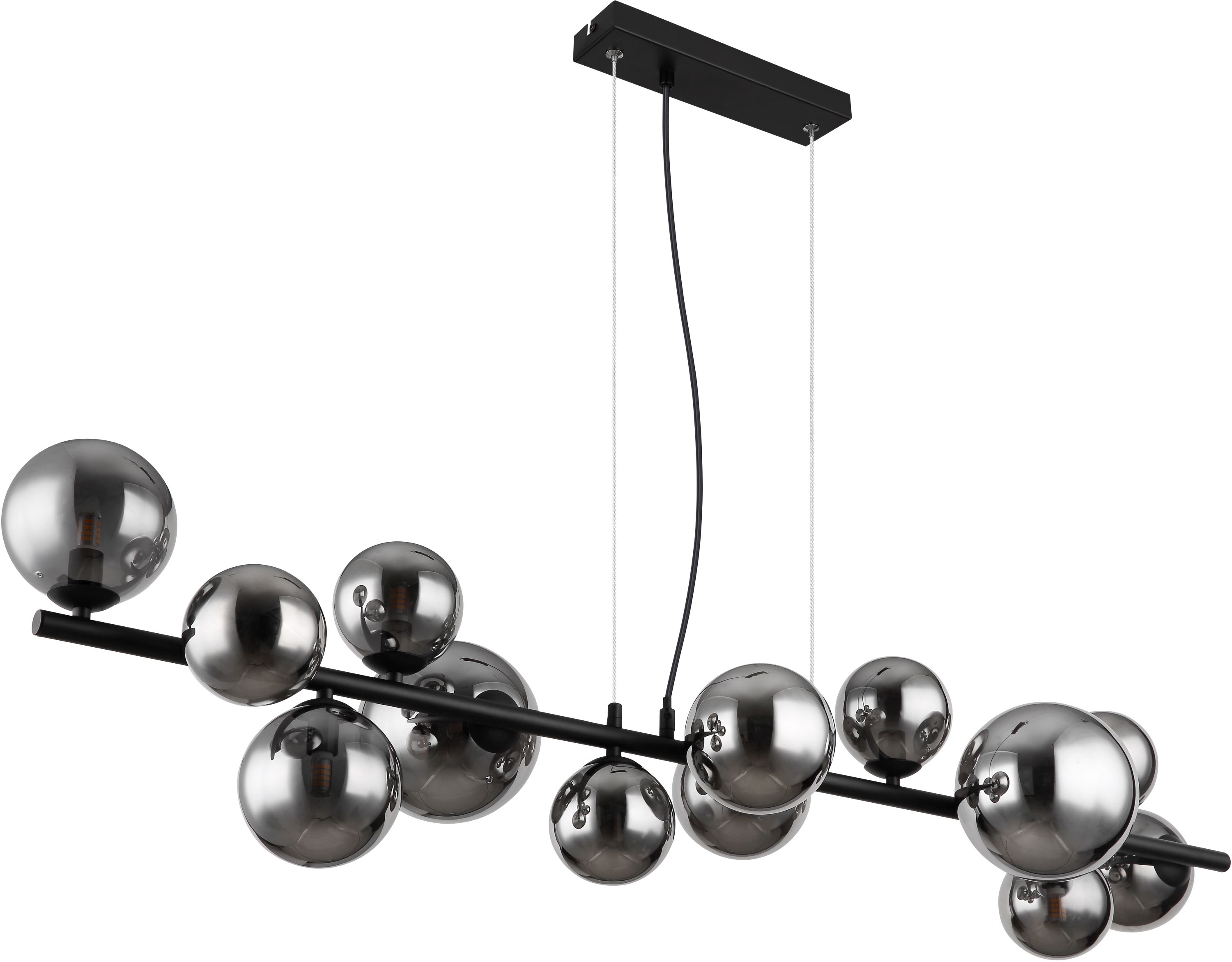 Globo Lighting Riha lámpara colgante x3.5 W negro-humado 56133-13H