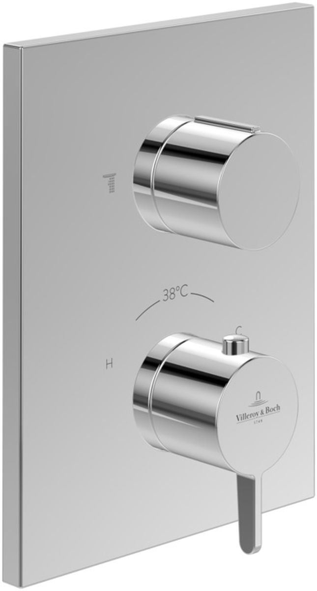 Villeroy & Boch Conum grifo para ducha empotrado con termostato cromo TVS12700100061