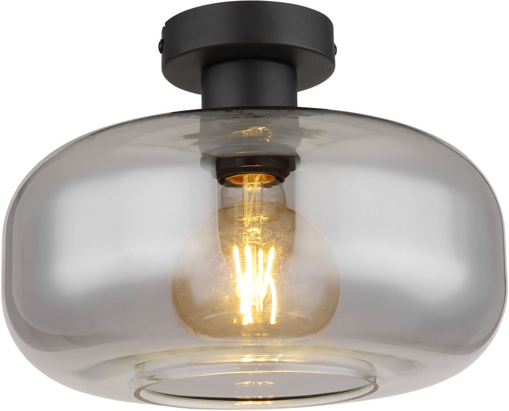 Globo Lighting Giuseppe lámpara de techo 1x40 W negro-ahumado 15566D