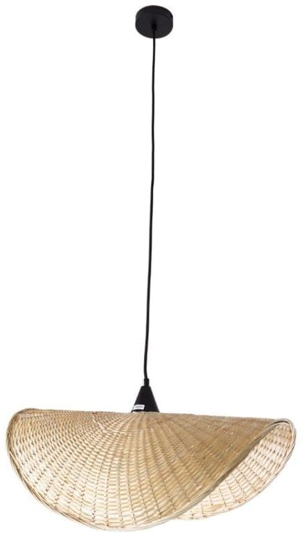 MaxLight Koshi lámpara colgante 1x60 W negro-ratán P0498