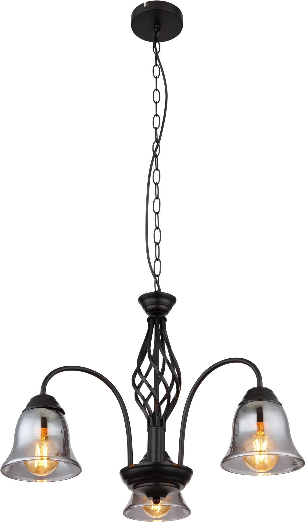 Globo Lighting Gonny lámpara colgante 3x60 W negro-humado 60298-3H