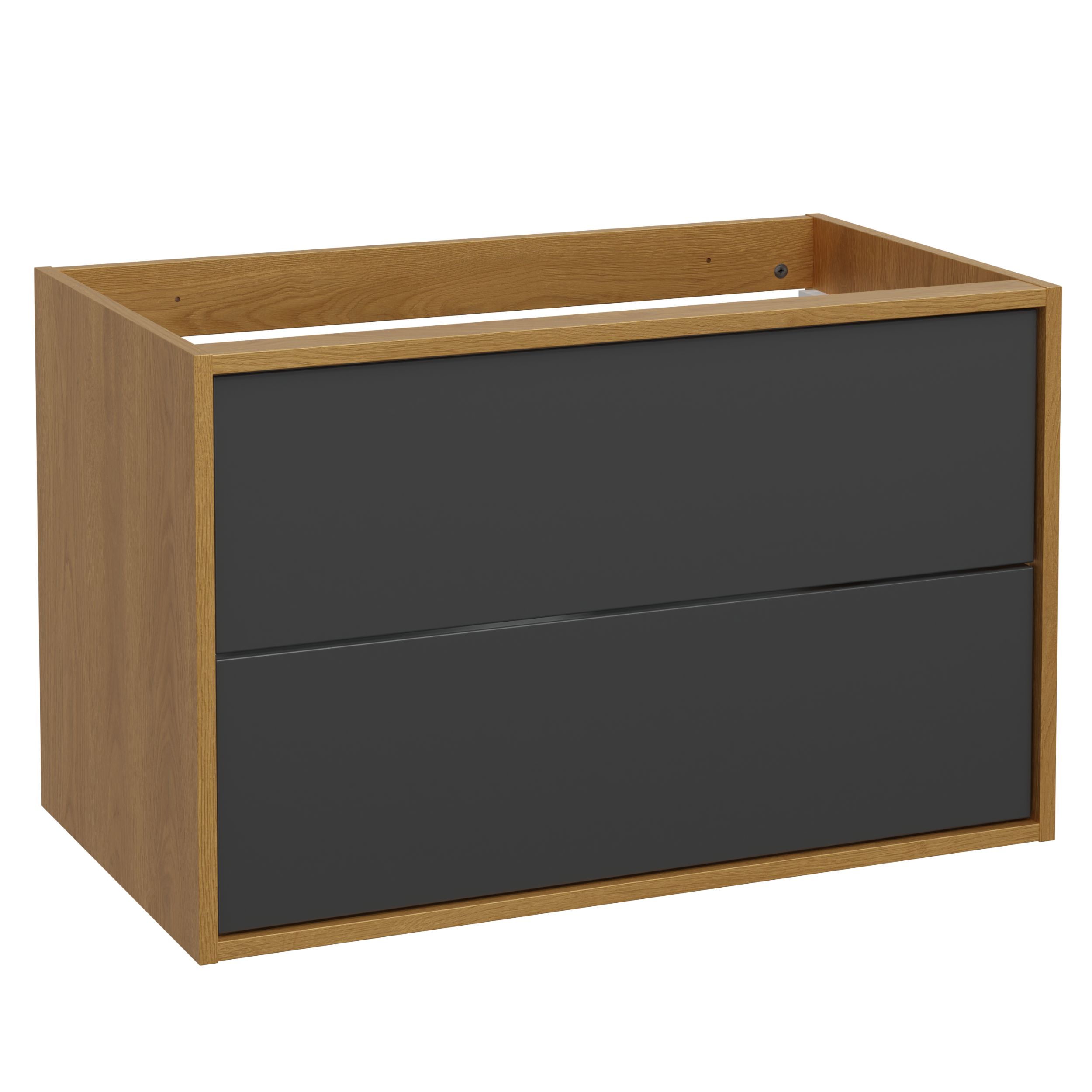 Strama Erin armario 80x46x50 cm suspendido, para lavabo negro-roble 26.103.88