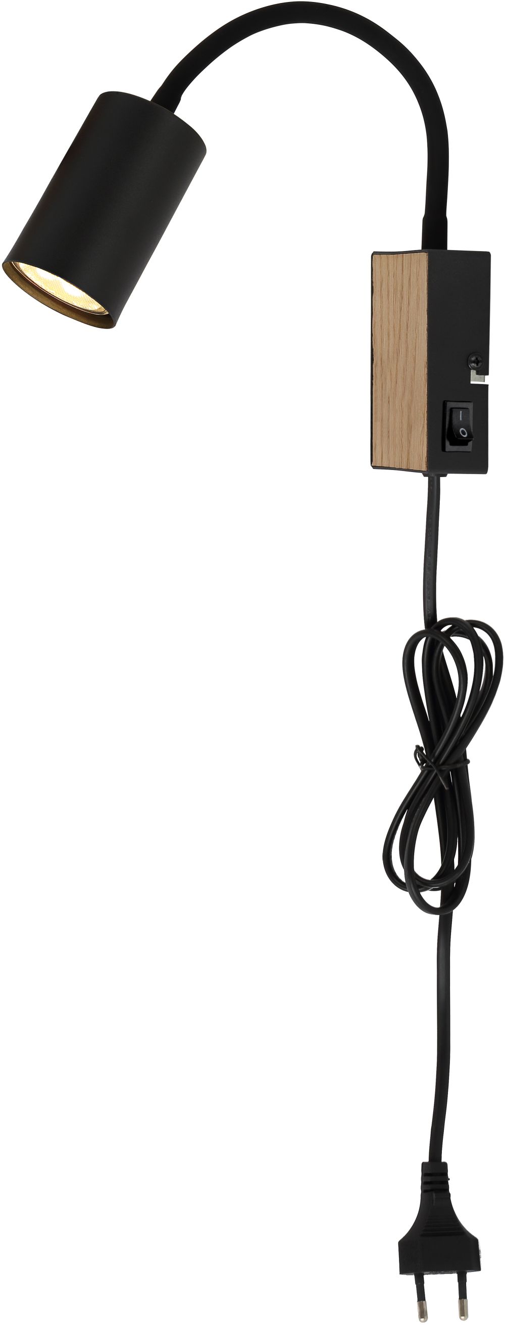 Globo Lighting Robby lámpara de pared 1x35 W negro-madera 57911WBW