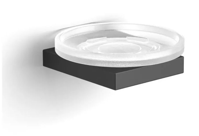 Stella Kobe jabonera de pared negro-blanco 10.420-B