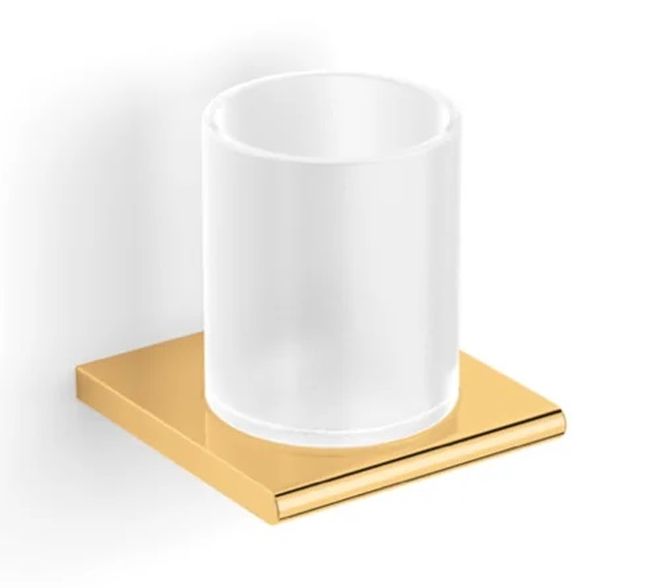 Stella Milano recipiente para cepillos de dientes blanco-oro 12.411-G