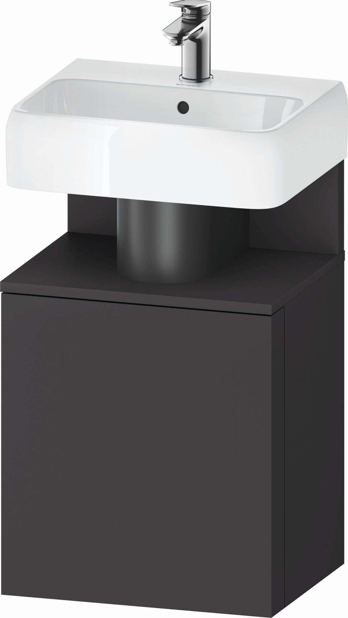 Duravit Qatego armario 44x35x64.5 cm suspendido, para lavabo grafito QA4076R49490000