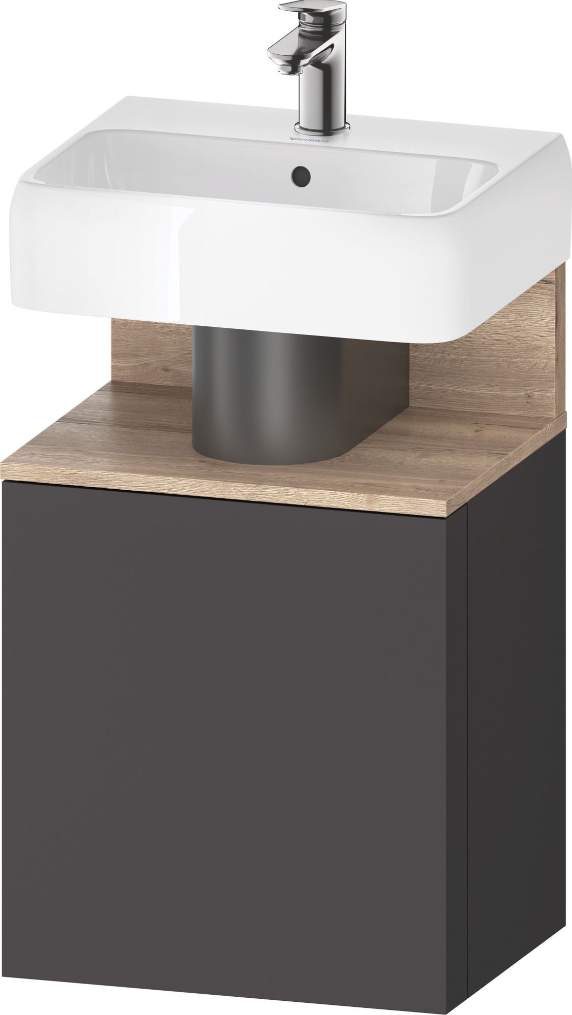 Duravit Qatego armario 44x35x64.5 cm suspendido, para lavabo grafito-roble QA4076R55490000