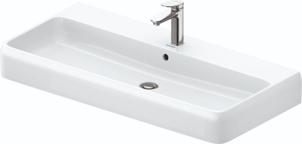 Duravit Qatego lavabo 100x47 cm rectangular para mueble blanco 2382100000