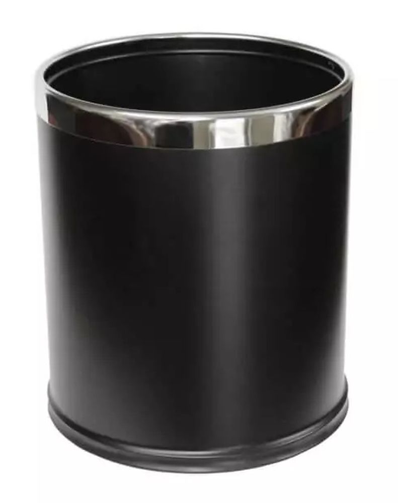 Stella papelera 9 l acero-negro 20.100-MB