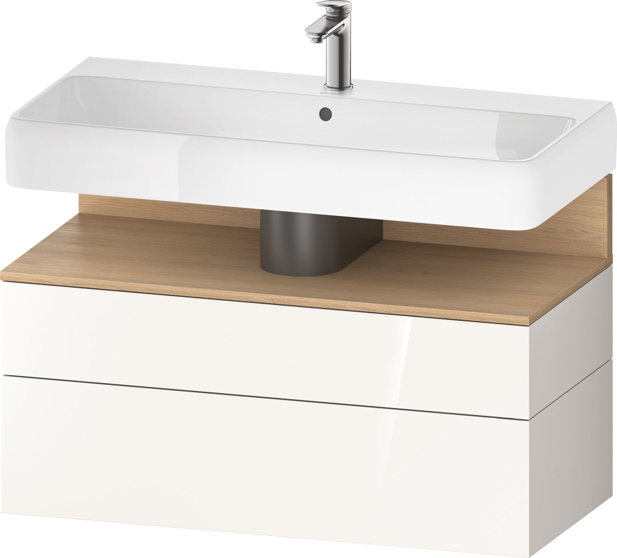 Duravit Qatego armario 99x47x59 cm suspendido, para lavabo blanco-roble QA4395030220010