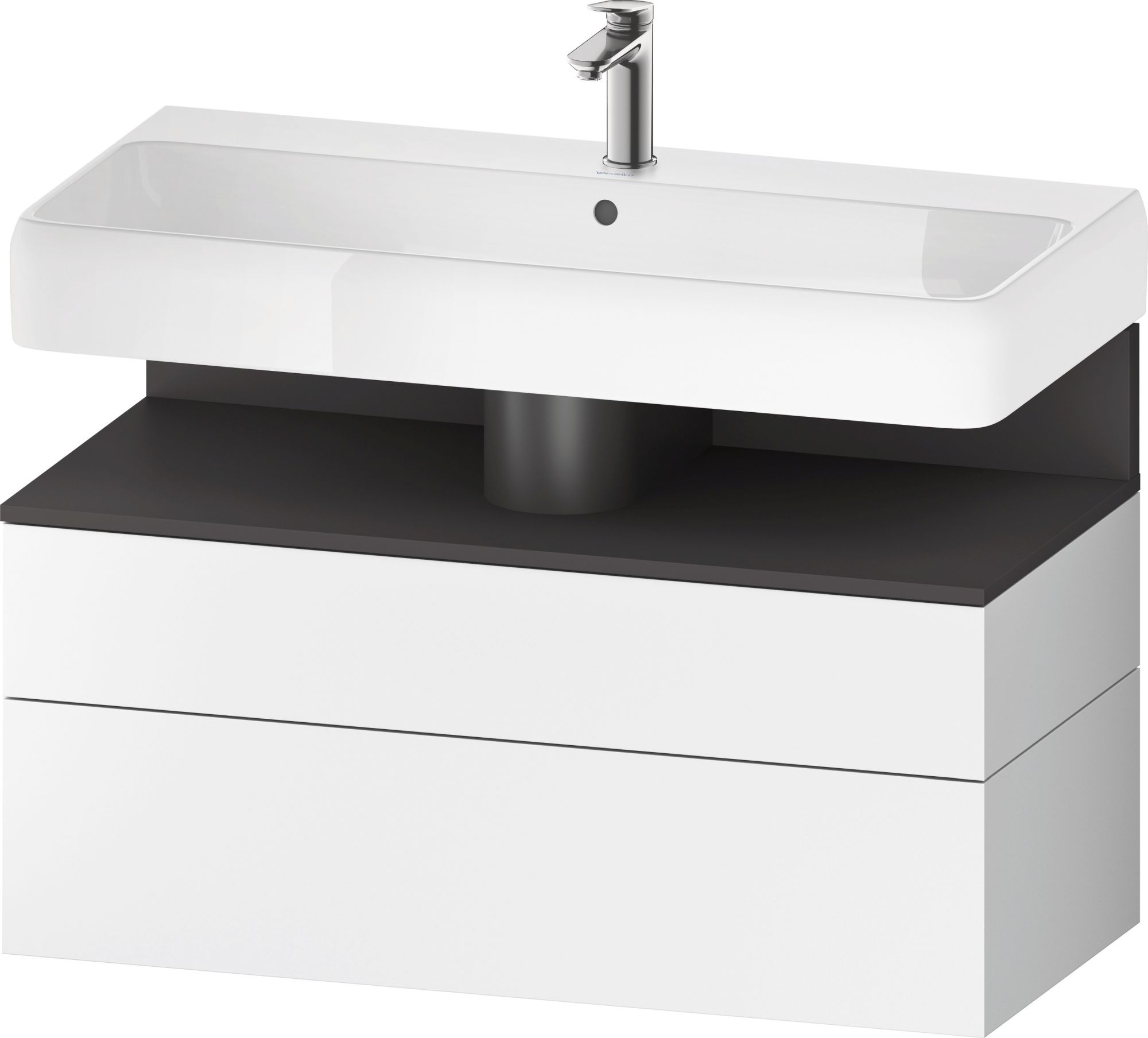 Duravit Qatego armario 99x47x59 cm suspendido, para lavabo blanco-grafito QA4395049180010