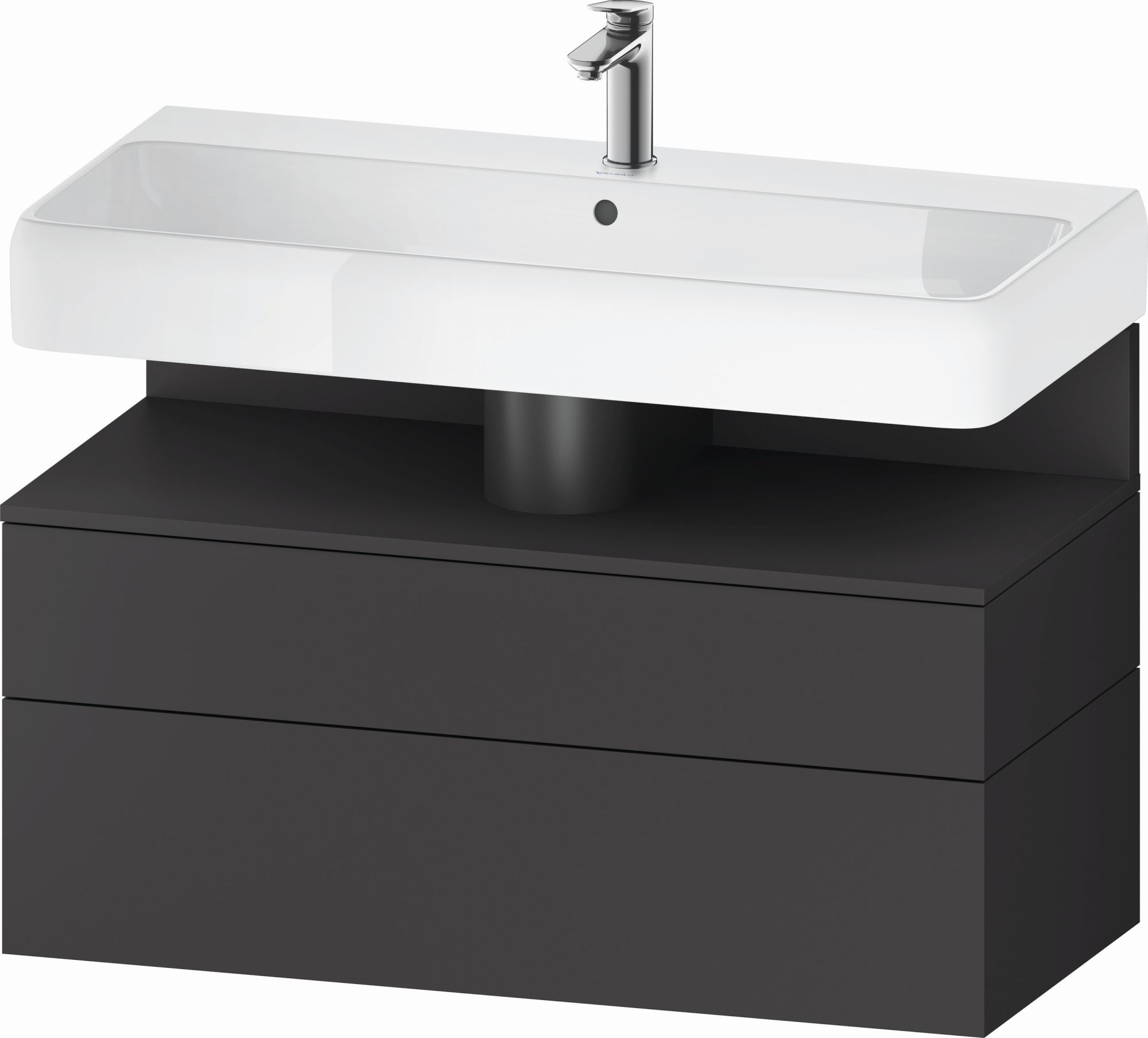 Duravit Qatego armario 99x47x59 cm suspendido, para lavabo grafito QA4395049490010