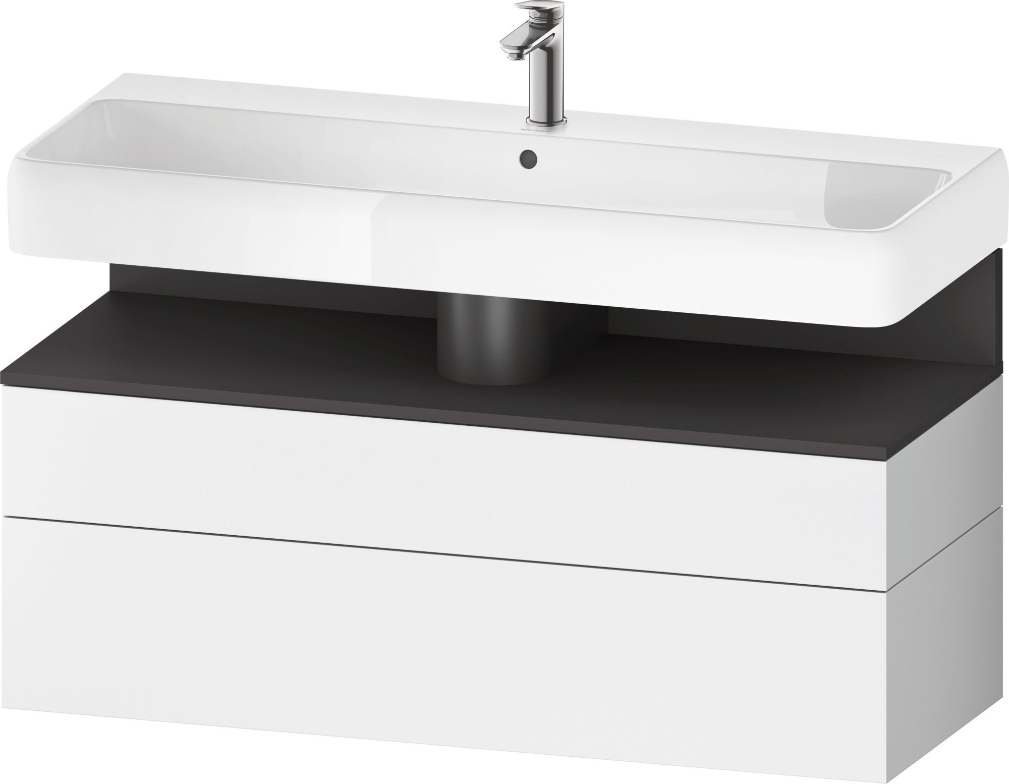Duravit Qatego armario 119x47x59 cm suspendido, para lavabo blanco-grafito QA4396049180010