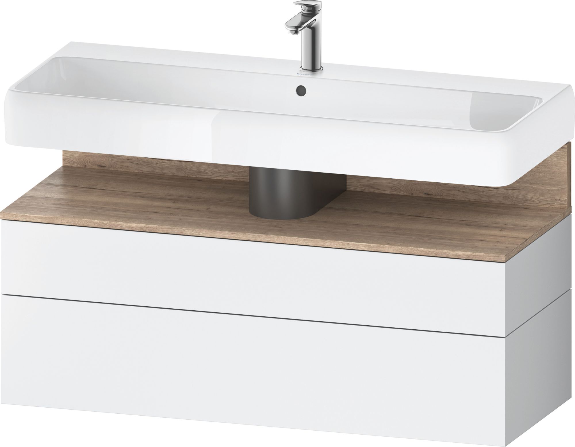 Duravit Qatego armario 119x47x59 cm suspendido, para lavabo blanco-roble QA4396055180010