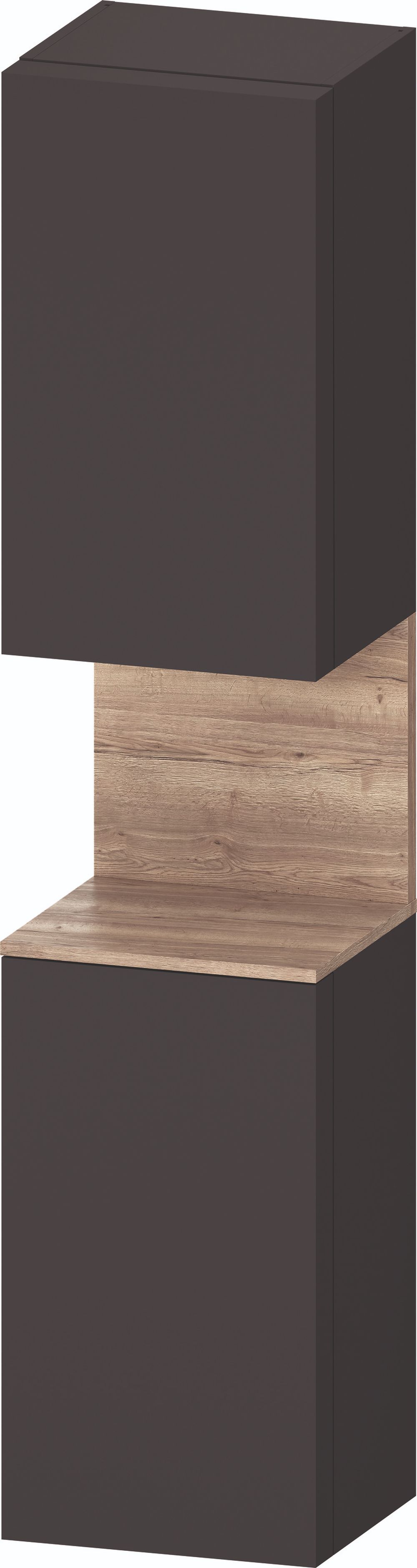 Duravit Qatego armario 40x36x176 cm suspendido, lateral grafito-madera QA1346L55490010