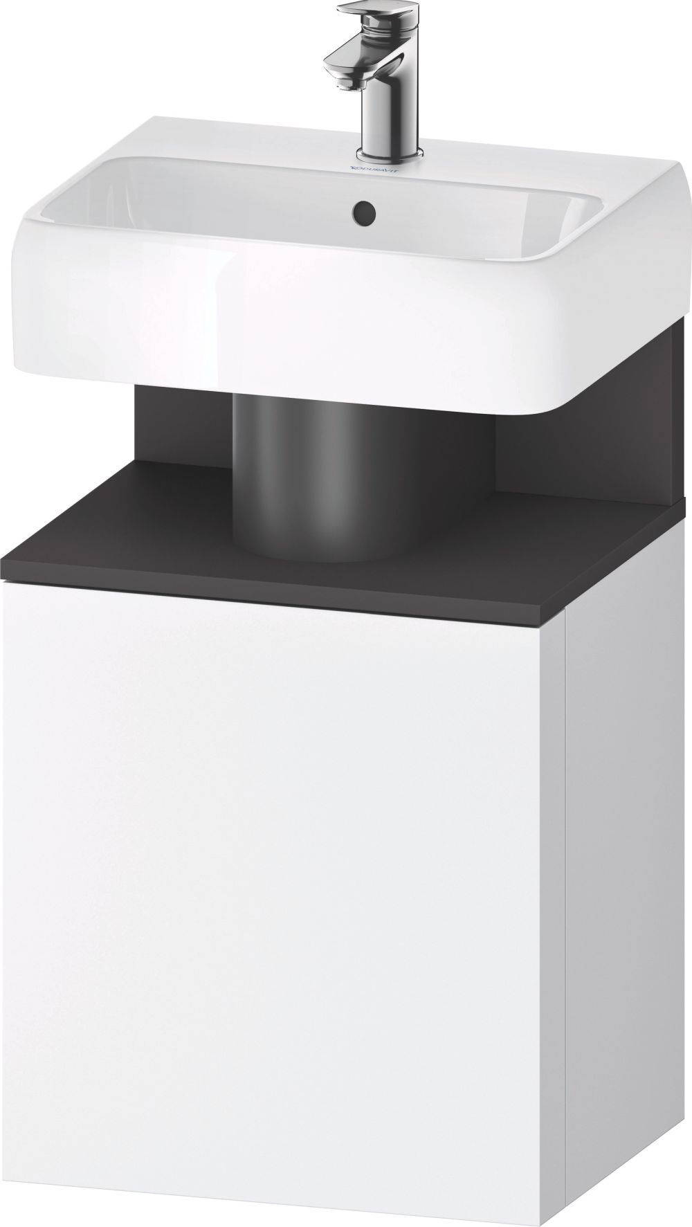 Duravit Qatego armario 44x35x64.5 cm suspendido, para lavabo blanco-negro QA4076L49180000