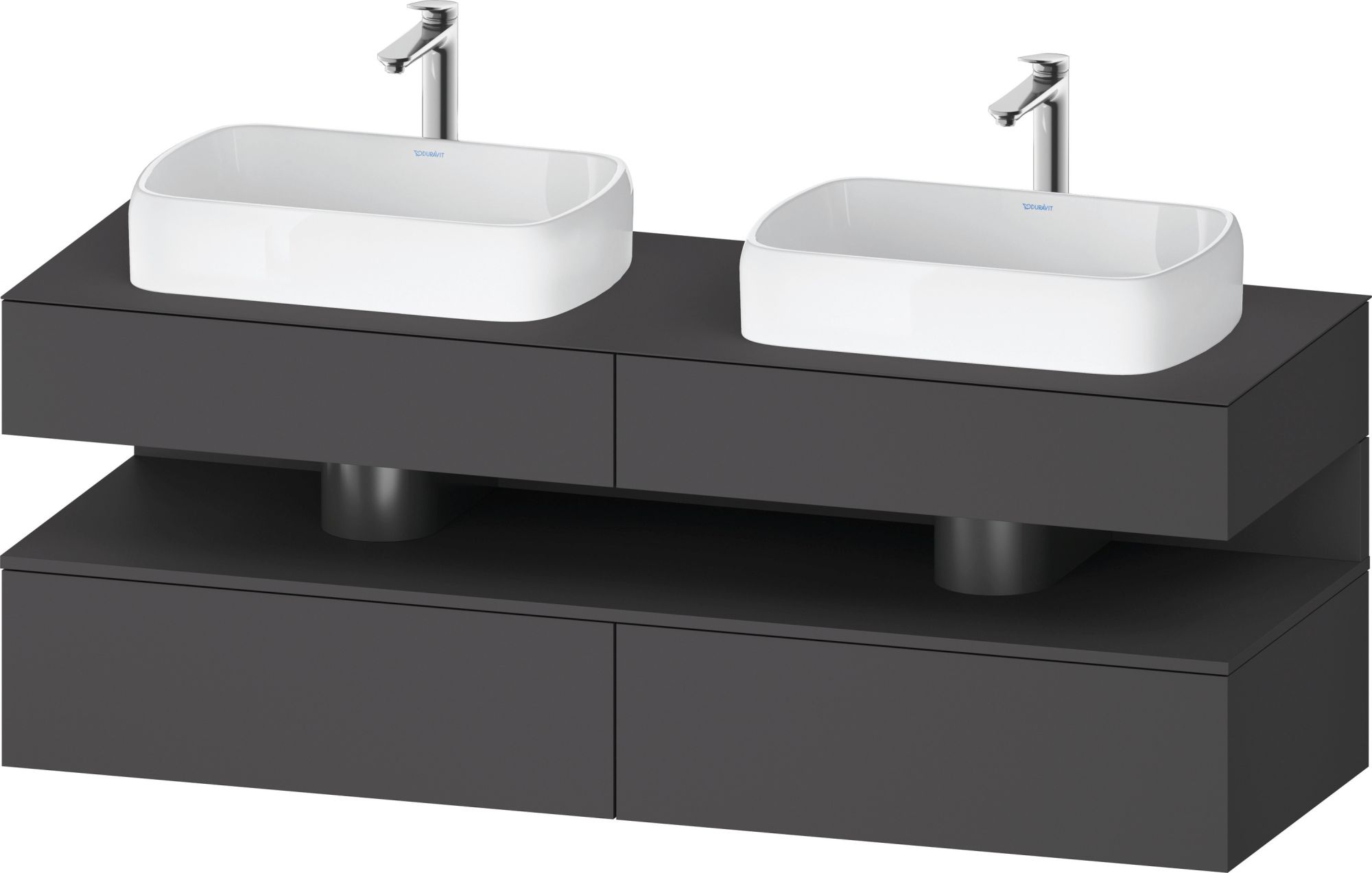Duravit Qatego armario 160x55x60 cm suspendido, para lavabo grafito QA4779049490010