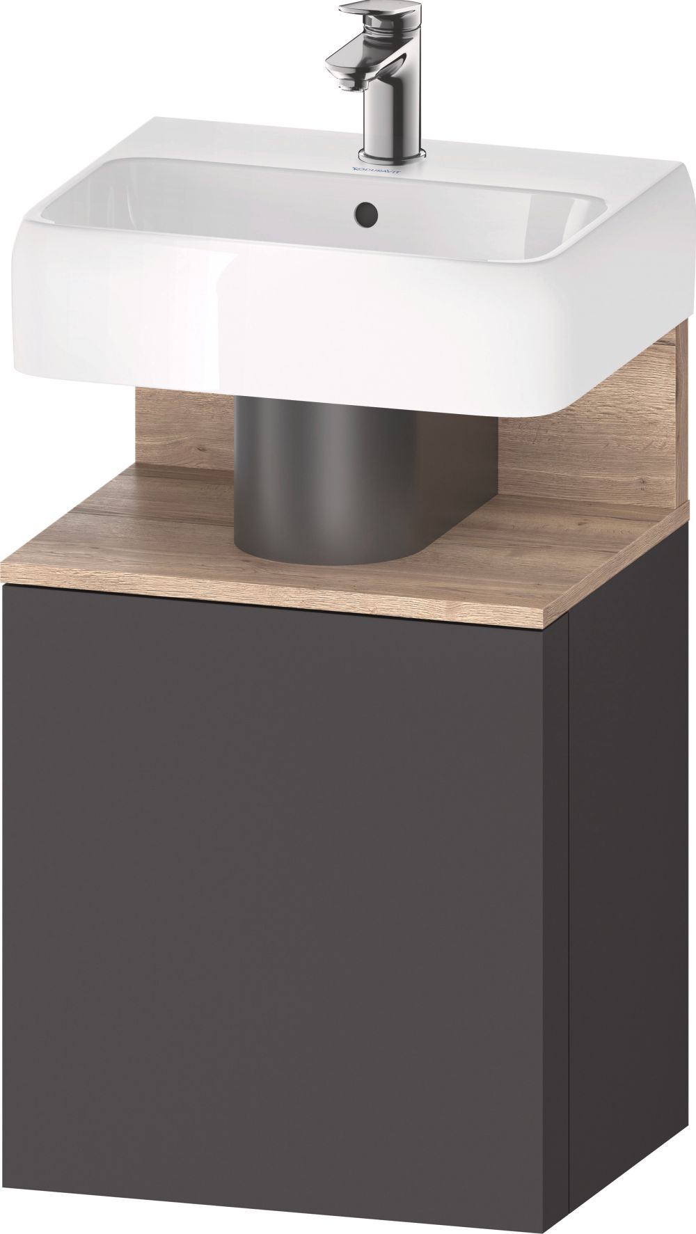 Duravit Qatego armario 44x35x64.5 cm suspendido, para lavabo grafito-madera QA4076L55490000