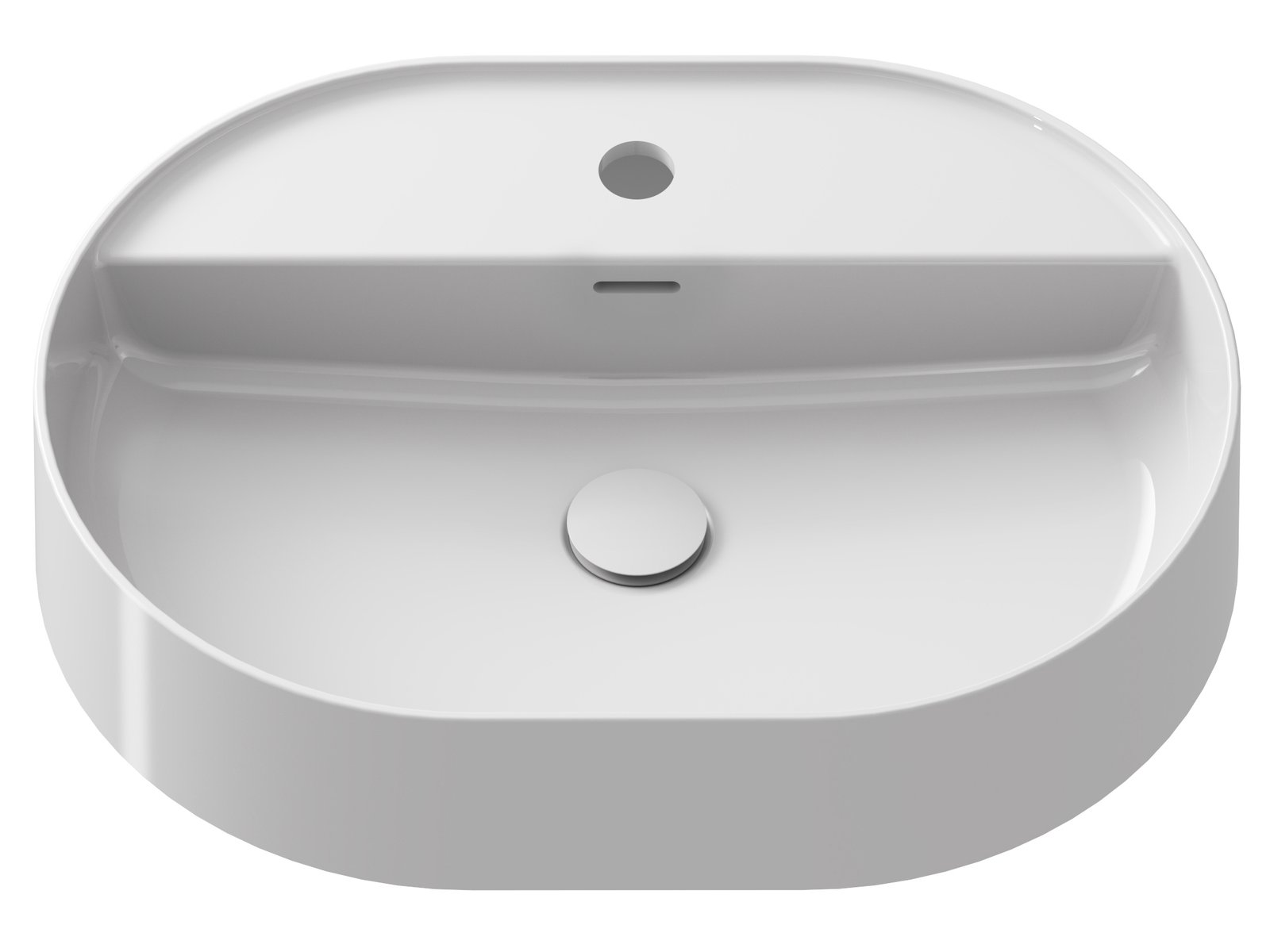 Ravak Ceramic lavabo 55x40 cm oval sobre encimera blanco XJX01155003