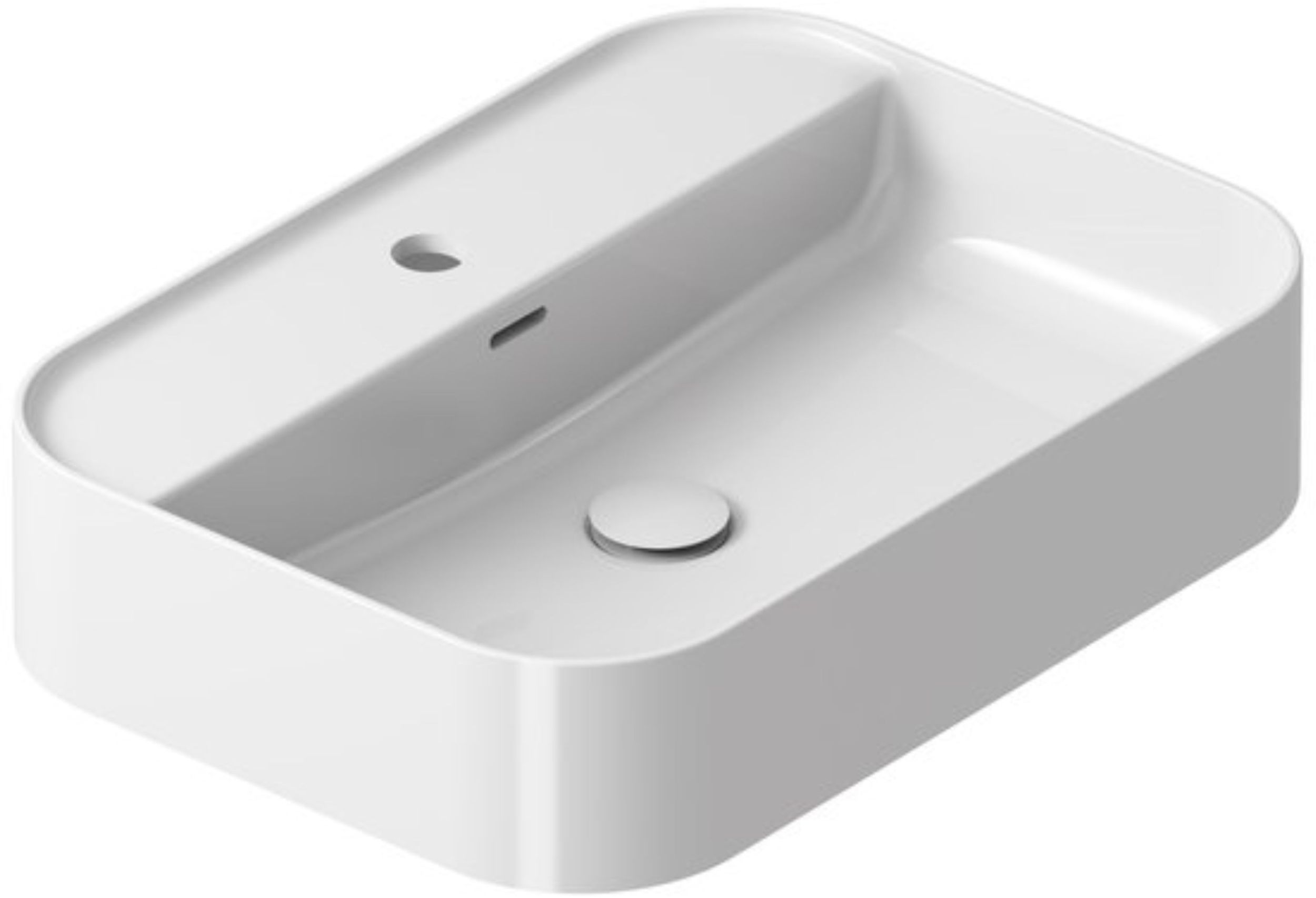 Ravak Ceramic lavabo 55x40 cm rectangular sobre encimera blanco XJX01155005