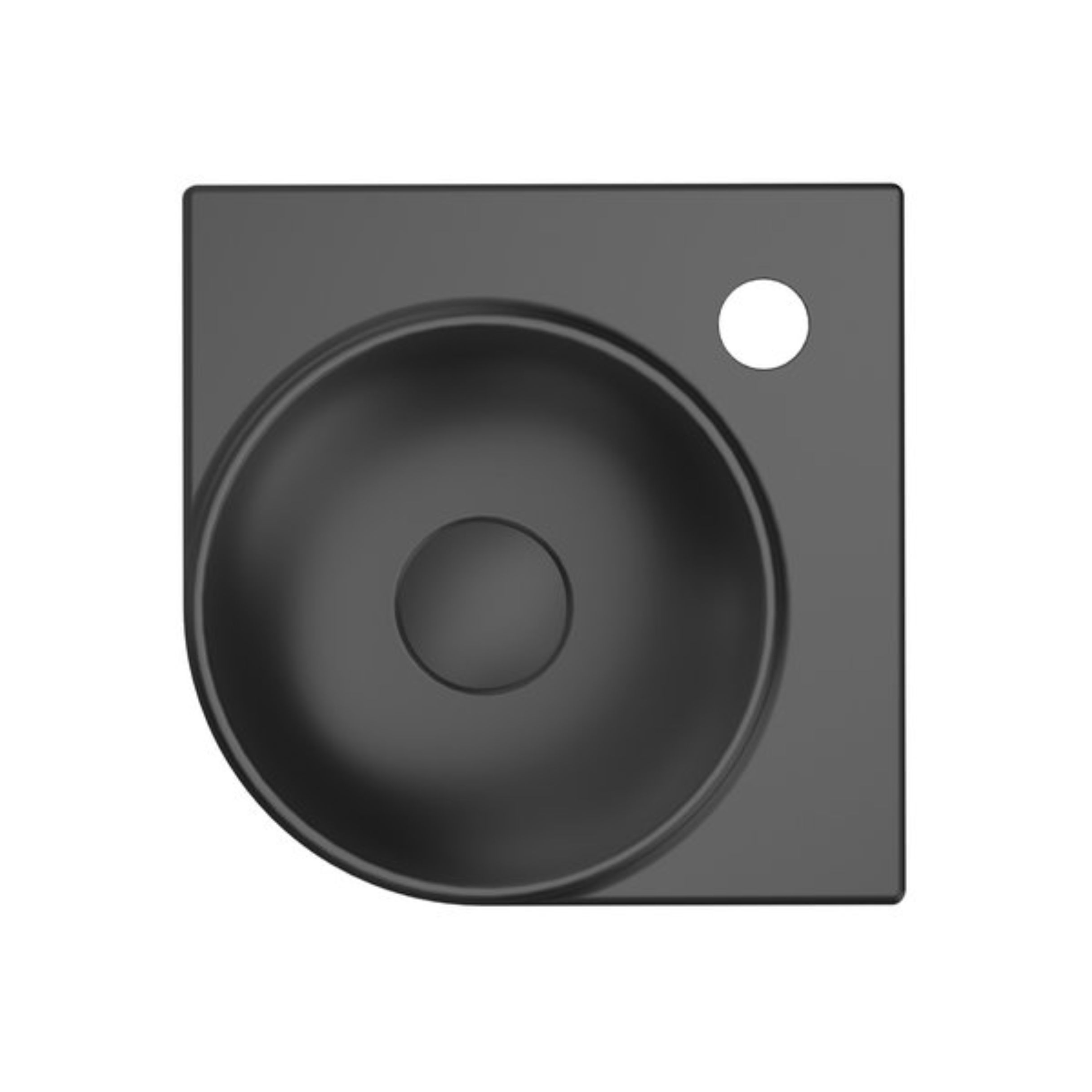 Ravak Yard lavabo 28x28 cm esquina clásico-para mueble negro XJX0D228000