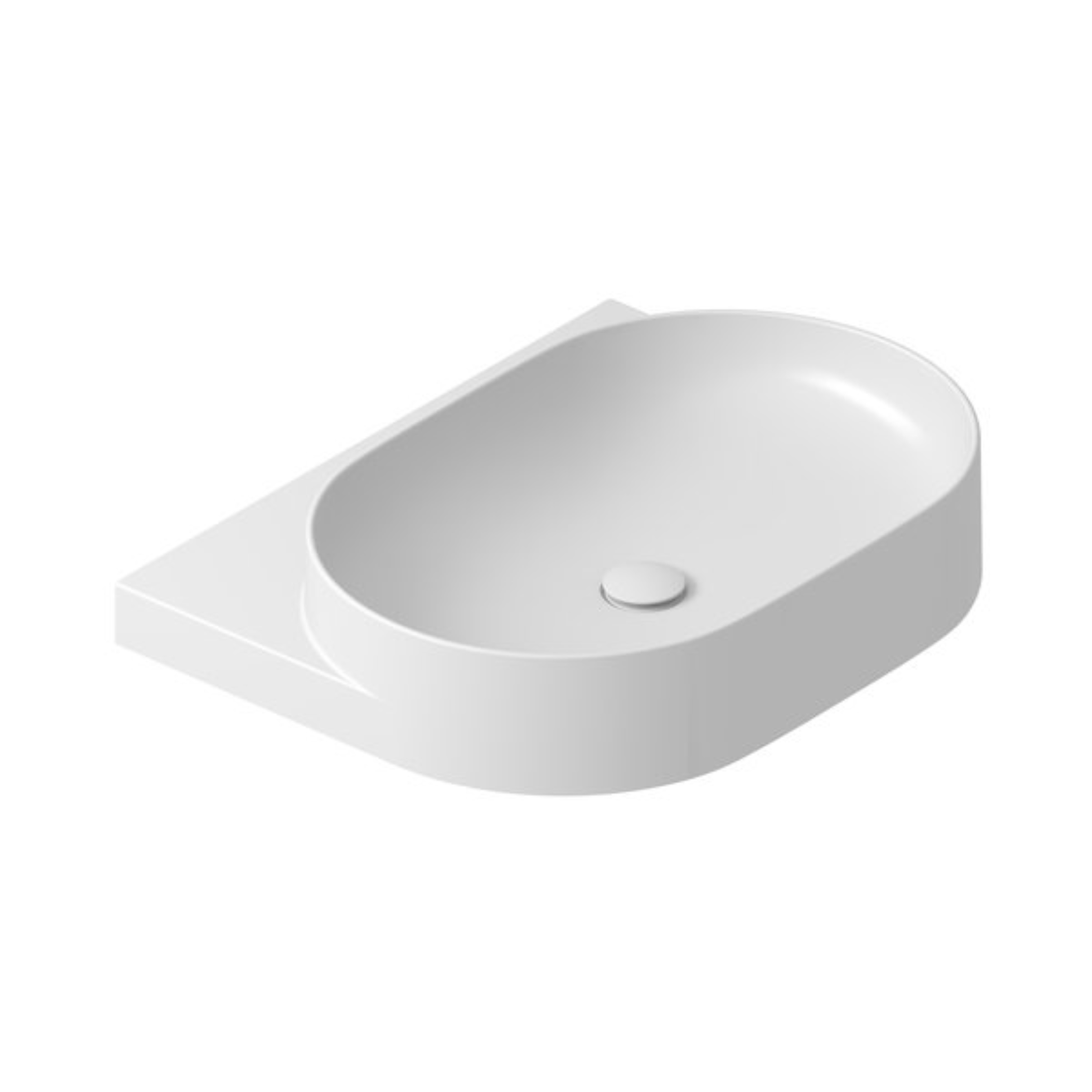 Ravak Yard lavabo 60.5x50 cm semicircular clásico-para mueble blanco XJX01060000