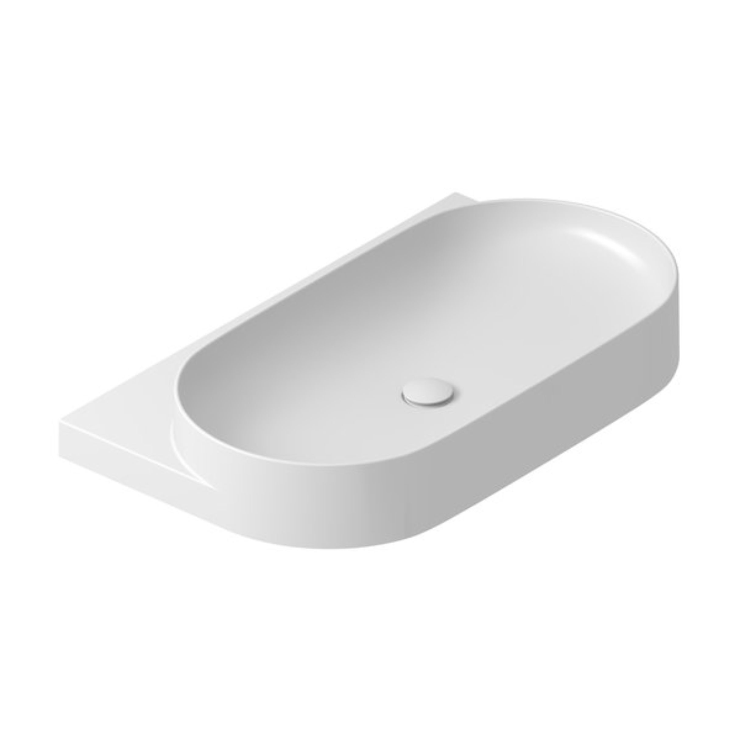 Ravak Yard lavabo 80.5x50 cm semicircular clásico-para mueble blanco XJX01080000