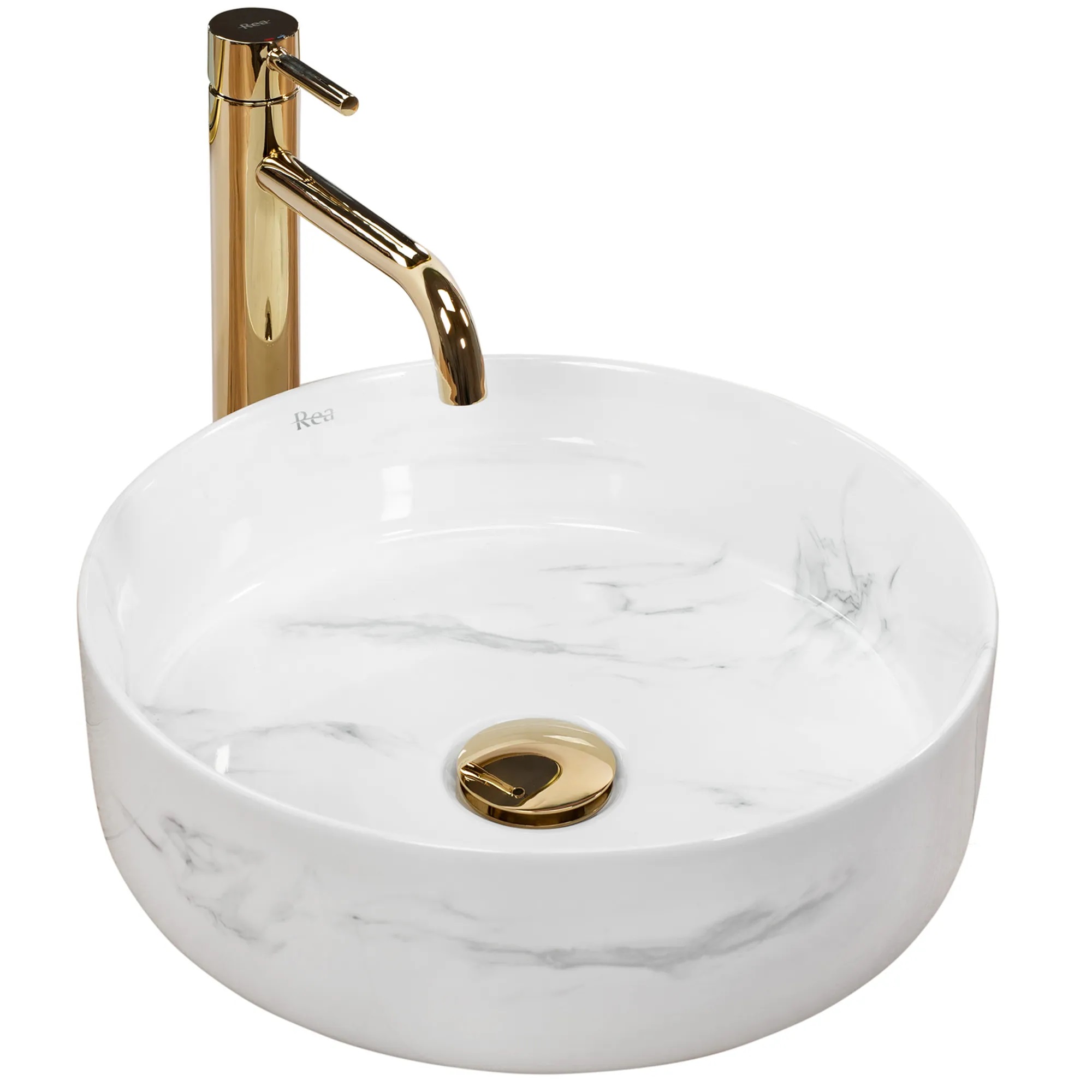 Rea Sami lavabo 36x36 cm circular sobre encimera REA-U6606