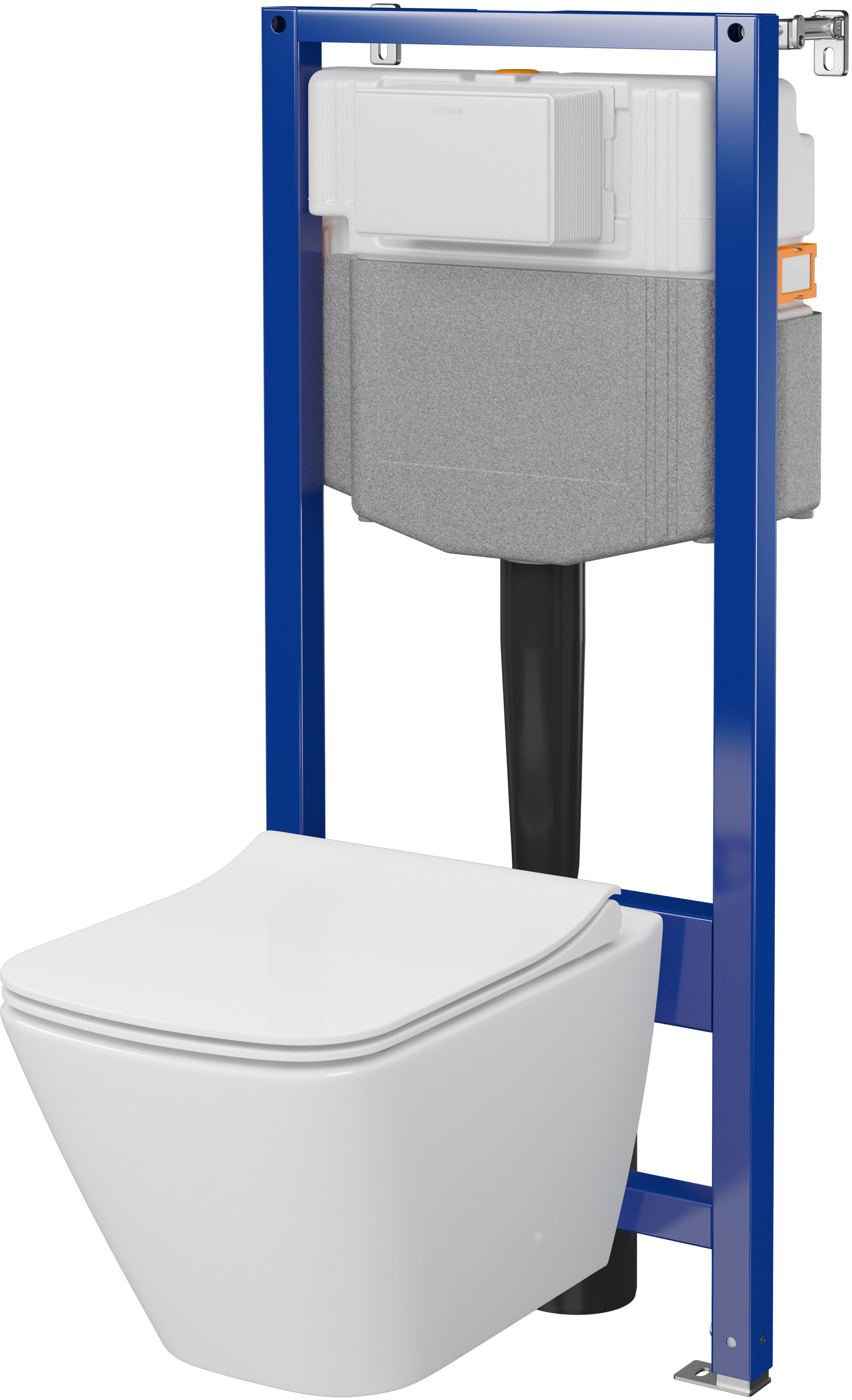 Cersanit City Square conjunto marco para inodoro + taza + tapa S701-796