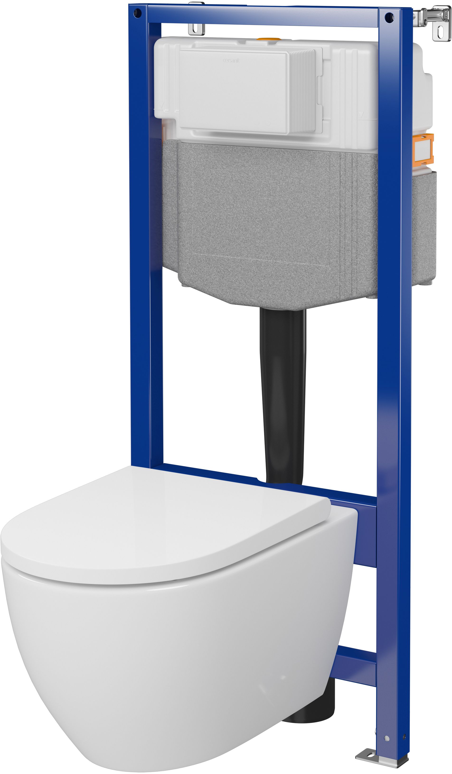 Cersanit Zen conjunto marco para inodoro + taza + tapa con descarga de remolino S701-798