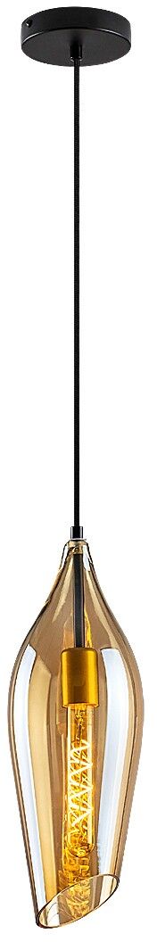 Rabalux Bellini lámpara colgante 1x60 W negro-ámbar 72201