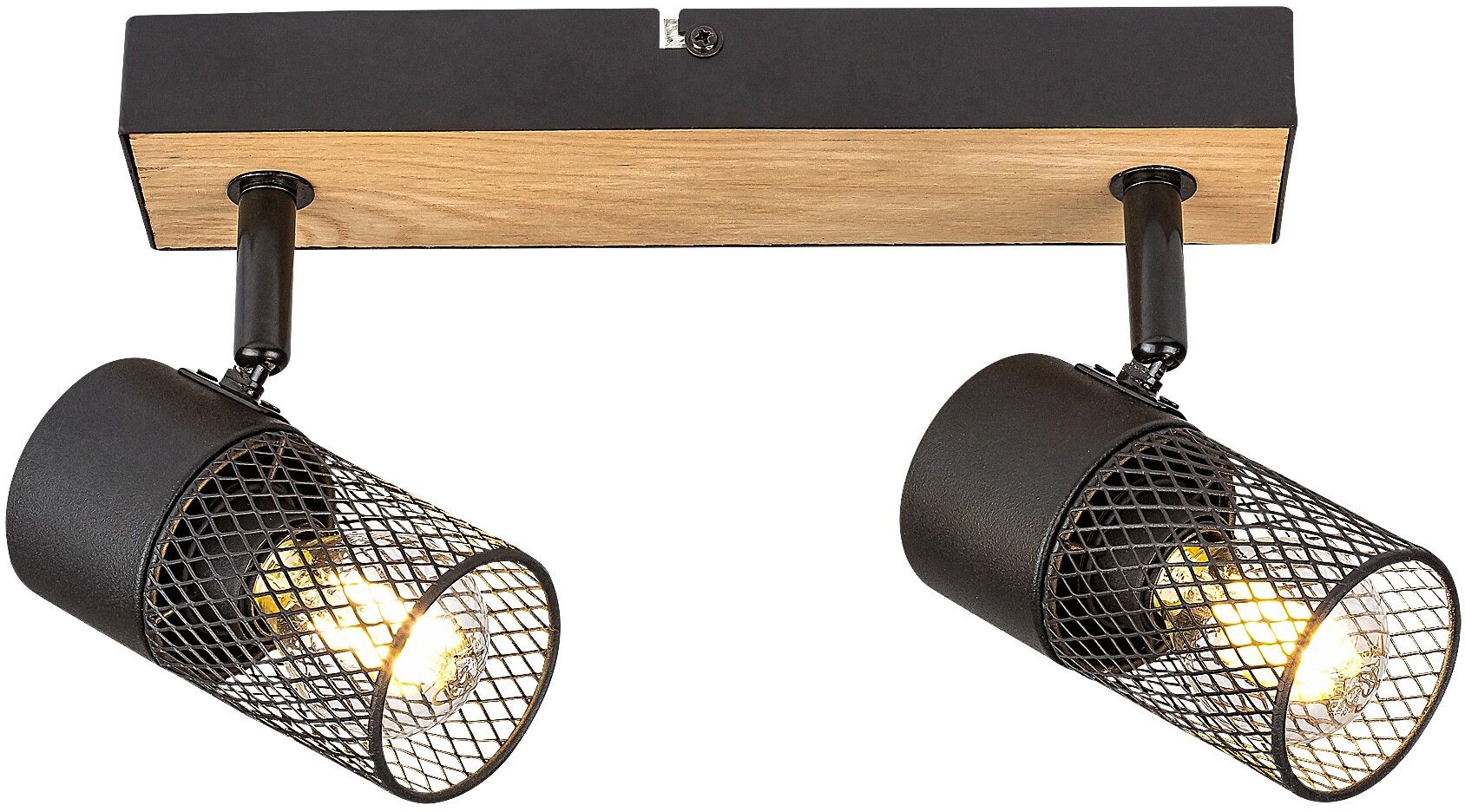 Rabalux Metta lámpara de techo 2x14 W negro-madera 71152