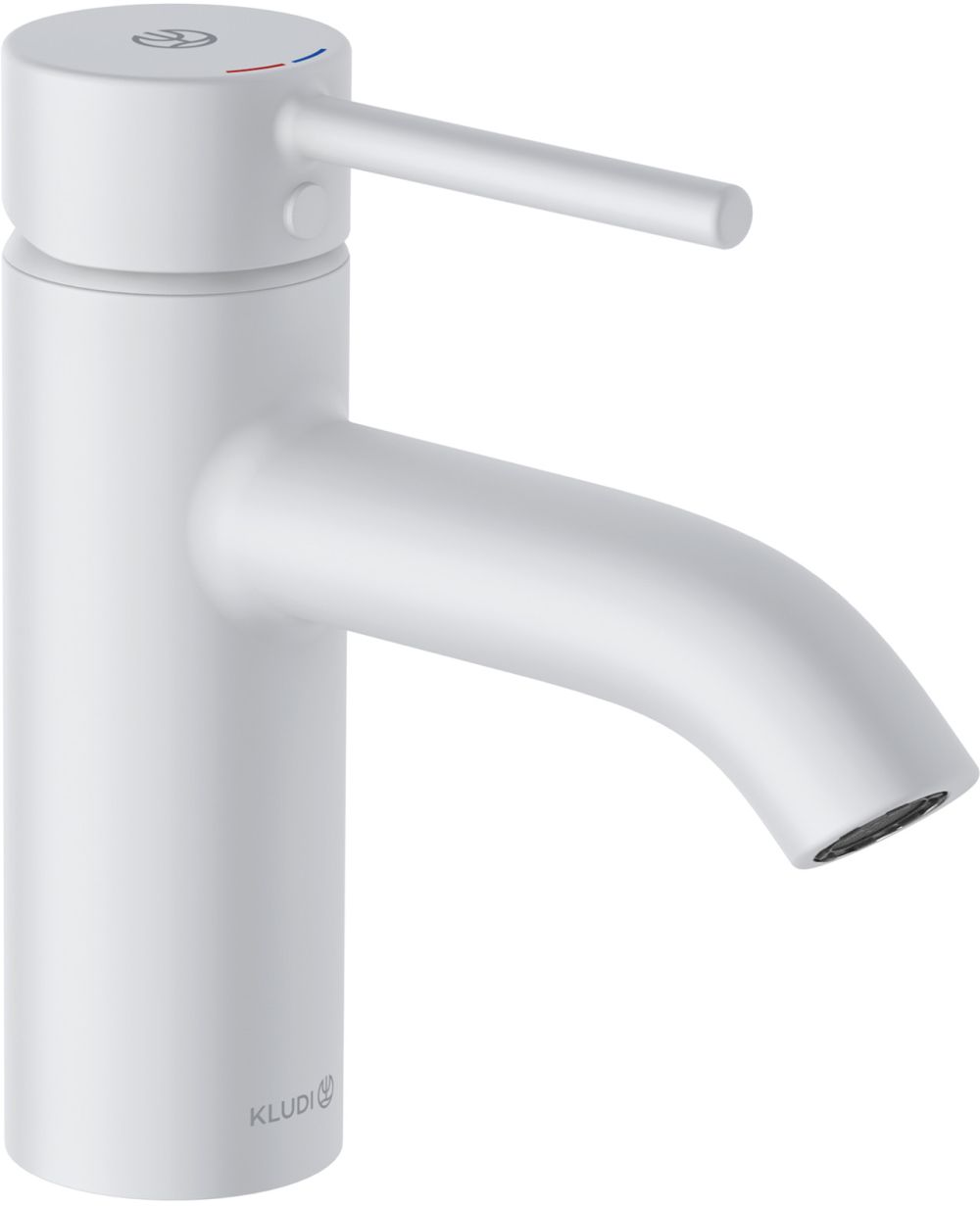 Kludi Nova Fonte grifo para lavabo de pie blanco 382665376
